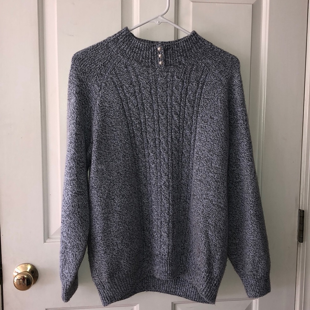 High-necked pearl sweater